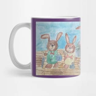 Easter Rabbits Family Mug